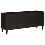 vidaXL Meuble TV Noir et or 105 x 33 x 46 cm bois de manguier massif