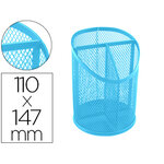 Pot a crayons q-connect maille metallique 3 compartiments hauteur 147 mm diamètre 110 mm coloris turquoise