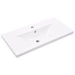 vidaXL Ensemble de meubles de salle de bain 3 Pièces gris béton