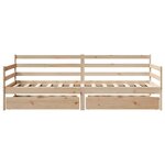 vidaXL Lit de jour avec tiroirs sans matelas 90x190 cm bois massif