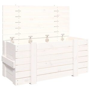 vidaXL Boîte de rangement Blanc 91x40 5x42 cm Bois massif de pin