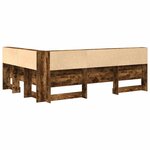 vidaXL Tête de lit de rangement Chêne fumé 135 cm Bois d'ingénierie