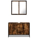 vidaXL Ensemble de meubles de salle de bain 2 Pièces Chêne fumé