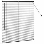 vidaXL Store de Fenêtre avec des rideaux Autre Noir 80 x 130 cm Aluminium