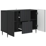 vidaXL Buffet avec tiroir Noir 89 x 34 5 x 62 cm Bois d'ingénierie