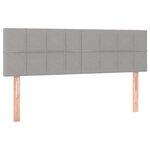 vidaXL Sommier à lattes de lit avec matelas Gris clair 140x190cm Tissu