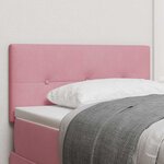 Tête de lit LED vidaXL capitonnée rose 80 cm en velours