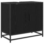 vidaXL Ensemble de mobilier de salle de bain 2 Pièces Chêne noir