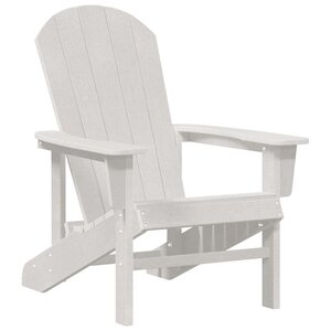 vidaXL Chaise Adirondack Blanc 74 x 82 x 92cm HDPE