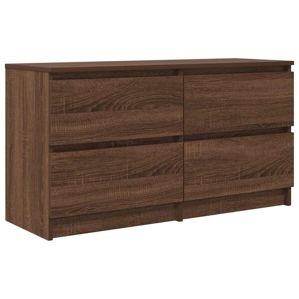 vidaXL Meuble TV chêne marron 100x35x54 cm bois d'ingénierie