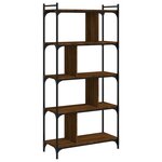 vidaXL Bibliothèque 5 niveaux chêne brun 76x32x158cm bois d'ingénierie