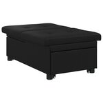vidaXL Canapé-lit 3-en-1 en tissu noir
