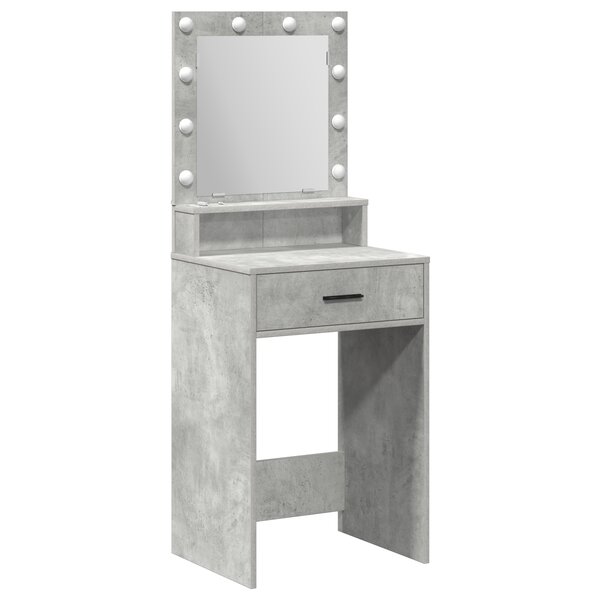 vidaXL Coiffeuse Gris béton 50 x 41 x 135 cm Bois d'ingénierie