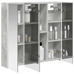 vidaXL Armoire Miroir de Salle de Bain Gris béton 73.5 x 15.5 x 70 cm