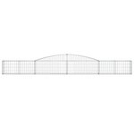 vidaXL Panier de gabions arqué 400x30x40/60 cm Fer galvanisé