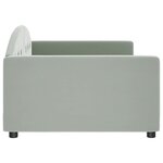 vidaXL Lit de jour gris clair 100x190 cm velours