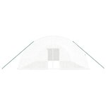vidaXL Serre avec cadre en acier blanc 60 m² 10x6x2 85 m
