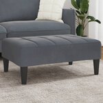 vidaXL Repose-pied gris foncé 77x55x31 cm velours