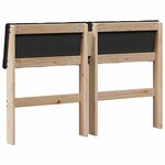 vidaXL Tête de lit capitonnée Taupe 120 cm Pin massif