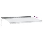 vidaXL Auvent rétractable automatique anthracite et blanc 600x350 cm