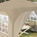 vidaXL Tente de fête pop-up 290 x 290 x 245 cm Crème