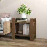 vidaXL Bibliothèque/Cloison Marron miel 60x35x57 cm Bois massif