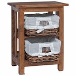 vidaXL Table d'appoint Marron Bois massif d'acajou