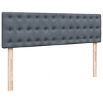 vidaXL Cadre de lit ottoman avec matelas gris foncé 140x200 cm velours