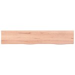 vidaXL Étagère murale marron clair 100x20x6cm bois chêne massif traité