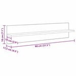 vidaXL Étagères Murales 4 Pièces Chêne artisanal 80 x 11 5 x 18 cm