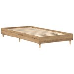 vidaXL Cadre de lit sans matelas chêne artisanal 100x200 cm