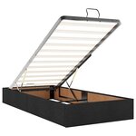 VidaXL Cadre de lit ottoman avec matelas noir 160x200 cm tissu