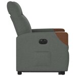 vidaXL Fauteuil inclinable électrique gris foncé tissu