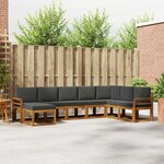 vidaXL Ensemble de canapés d'extérieur 8 Pièces Naturel et Anthracite