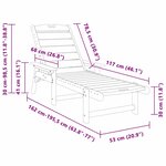 vidaXL Transat Noir 73.5 x 92 x 90 cm Plastique