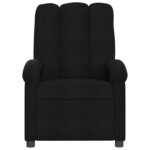 vidaXL Fauteuil inclinable en tissu noir