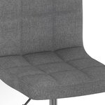vidaXL Chaises pivotantes à manger lot de 4 Gris clair Tissu