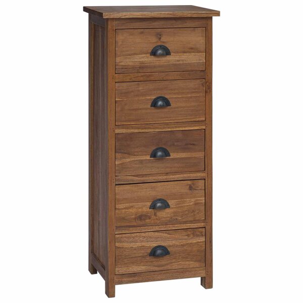vidaXL Commode Naturel 45 x 35 x 110 cm Bois de teck massif