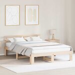 vidaXL Cadre de lit Marron 160 x 200 cm Bois de pin massif