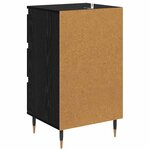 vidaXL Buffet avec tiroir Chêne noir 35 x 40 x 70 cm Bois d'ingénierie