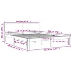 vidaXL Cadre de lit sans matelas bois massif de pin 160x200 cm