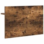 vidaXL Porte-manteau mural avec étagère Chêne fumé 60 x 40 x 12 cm