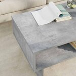 vidaXL Table basse Gris béton 80 x 46 x 35 cm Bois d'ingénierie