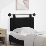 vidaXL Tête de lit suspendue Avec lumière LED Noir Velours