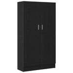 vidaXL Meuble de Bibliothèque Chêne noir 82.5 x 30.5 x 150 cm