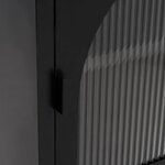 vidaXL Table de chevet noir 50x35x60 cm verre et acier