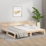 vidaXL Lit coulissant sans matelas bois de pin massif 2x(90x200) cm