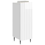 vidaXL Buffet Blanc brillant 34 5 x 33 x 92 cm Bois d'ingénierie