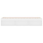 vidaXL Cadre de lit blanc 75x190 cm petit simple