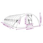 vidaXL Serre avec cadre en acier vert 50 m² 10x5x2 3 m